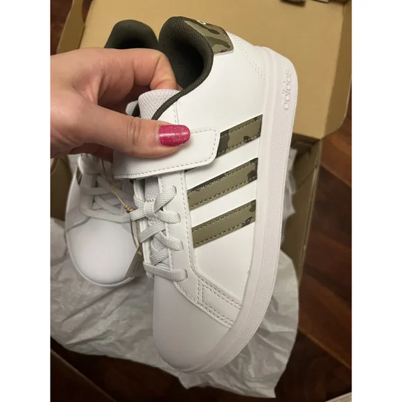 Adidas Kids Grand Court 2.0 EL C New White 100% Authentic New Sneaker